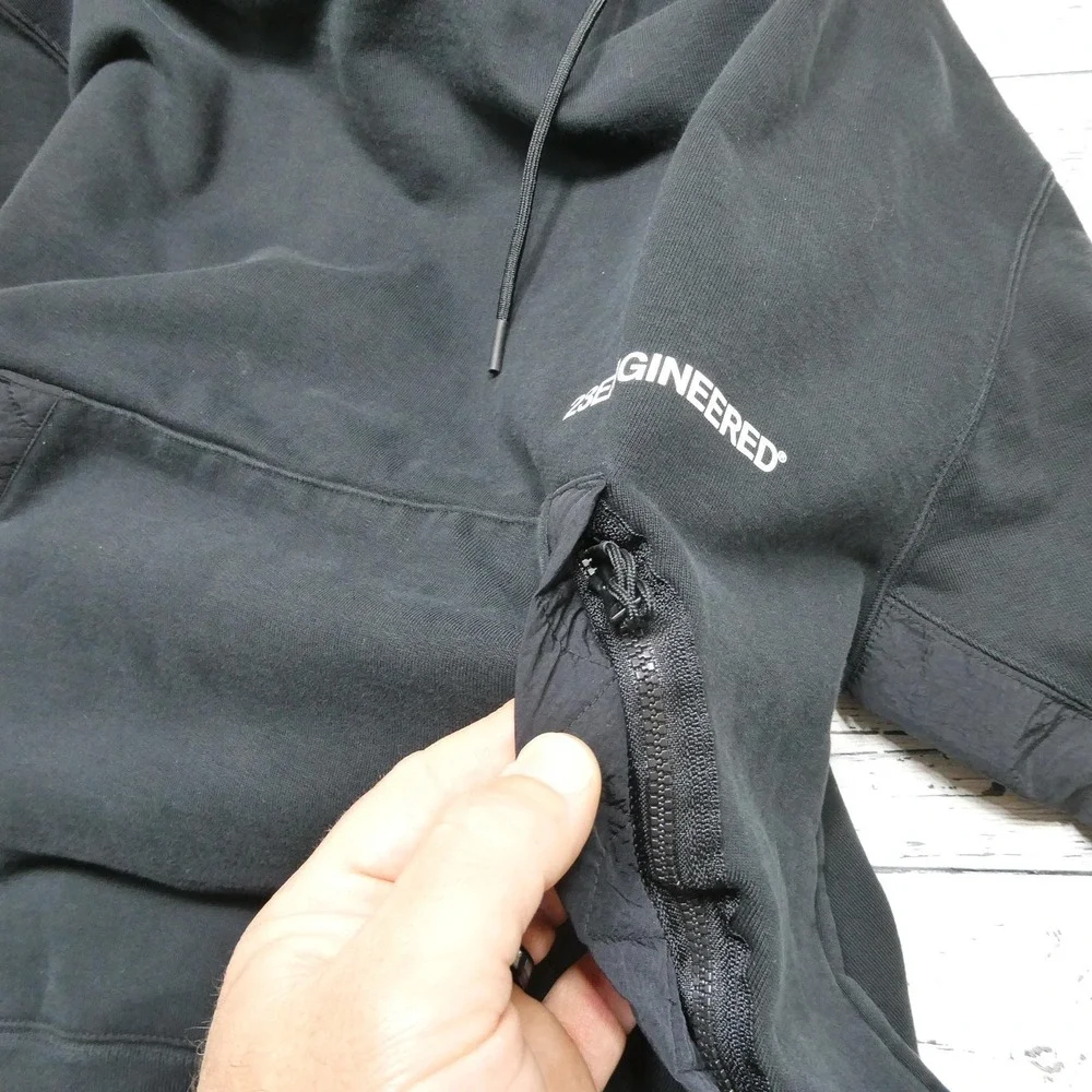 Jordan 23 Engineered Hoodie Mens Large Black Pullover Fleece Sweatshirt Pocket